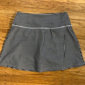 Abercrombie & Fitch YPB black gingham check mini skirt with built-in shorts | M